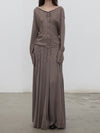 Mutedance 25 Autumn/Winter Waisted Swing Skirt Plant-dyed Highly Handcrafted MD-MD25FW87-sand (MD25FW86)